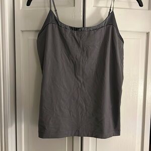 Greyish silvery spaghetti strap tank